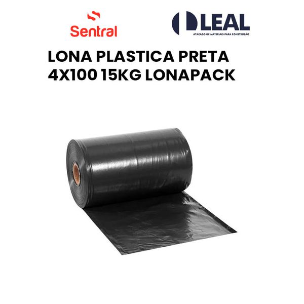 LONA PLÁSTICA PRETA 4X100 15 KG LONAPACK