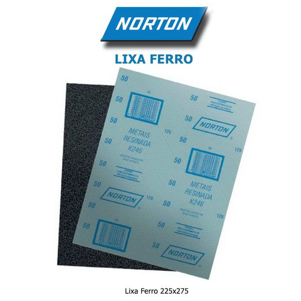LIXA FERRO K246 P100 COM 25 FOLHAS NORTON