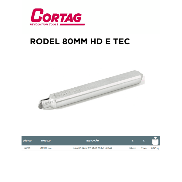 RODEL Ø7 X 80 MM HD E TEC CORTAG