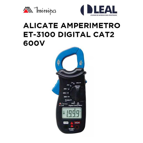 ALICATE AMPERIMETRO ET-3100 DIGITAL MINIPA