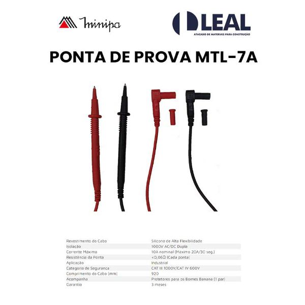 PONTA DE PROVA MTL-7A MINIPA