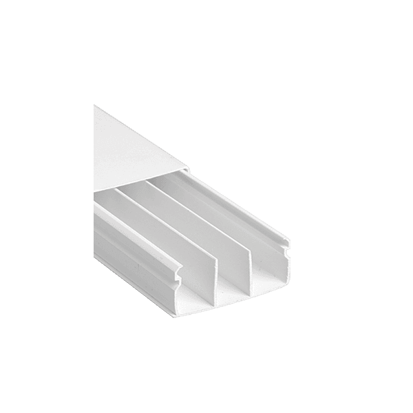 Canaleta com Divisória 40x16x2000mm com Dupla Face – Branca ILUMI