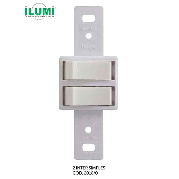 Conjunto 2 Interruptores Simples 6A 250V Stylus Ilumi