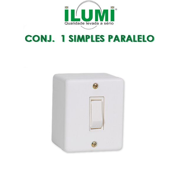 Conjunto 1 Interruptor Simples - Ilumi Box