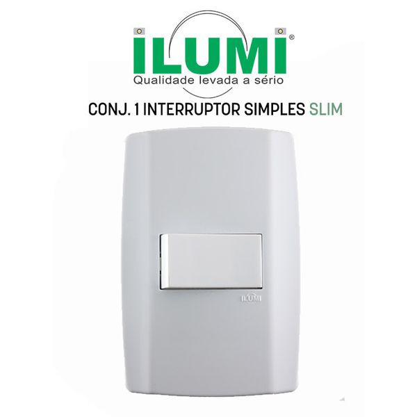 Box Conjunto 1 Interruptor Simples SLIM
