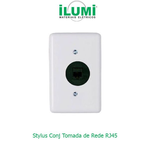 CONJUNTO ILUMI TOMADA REDE RJ45 REDONDA