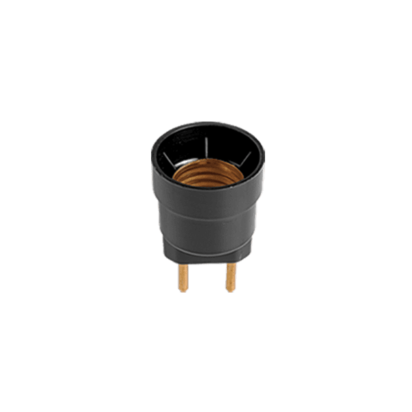 PINO PORTA LAMPADA SOQUETE E27 PRETO ILUMI