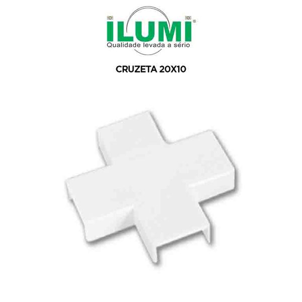 Acabamento Cruzeta 20x10mm Sistema X Branco 6207 Ilumi