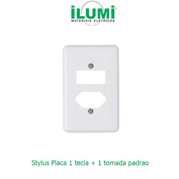 PLACA 4X2 PARA 1 TECLA + 1 TOMADA BR STYLUS