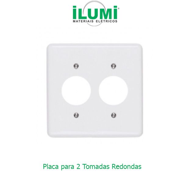 PLACA 4X4 2 TOMADA REDONDA BR STYLUS