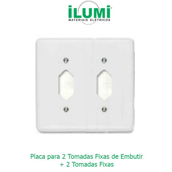 PLACA 4X4 2 TOMADAS SEPARADAS BR STYLUS