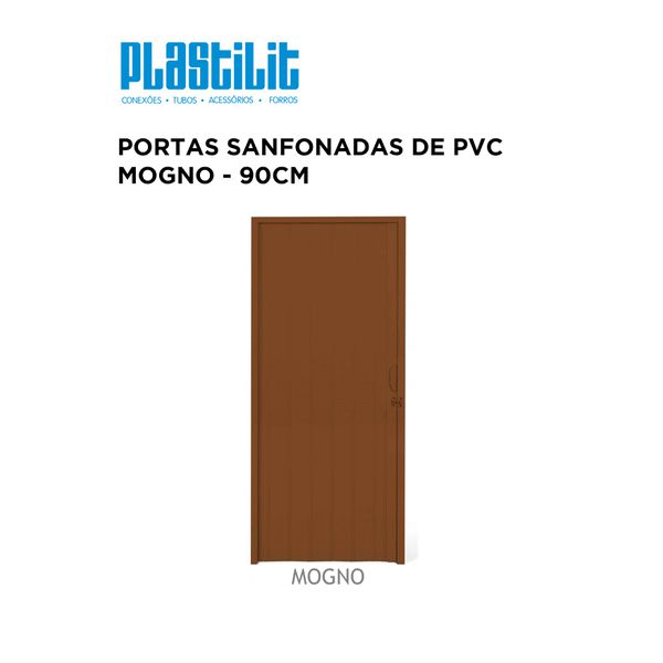 PORTA SANFONADA PVC 0,90 MOGNO PLASTILIT