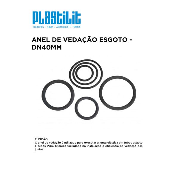 ANEL DE VEDACAO ESG 40 PLASTILIT