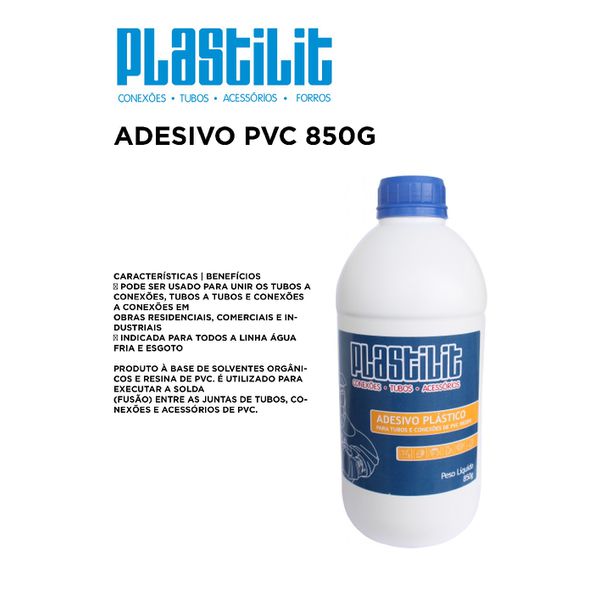 ADESIVO PVC 850GR PLASTILIT