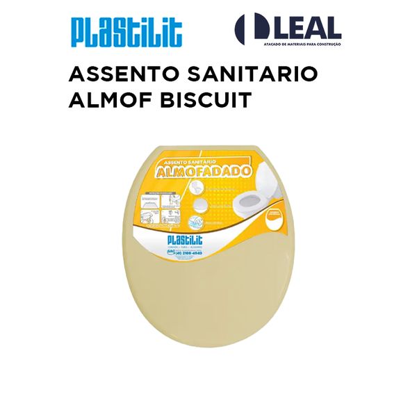 ASSENTO SANITARIO ALMOFADADO BISCUIT PLASTILIT