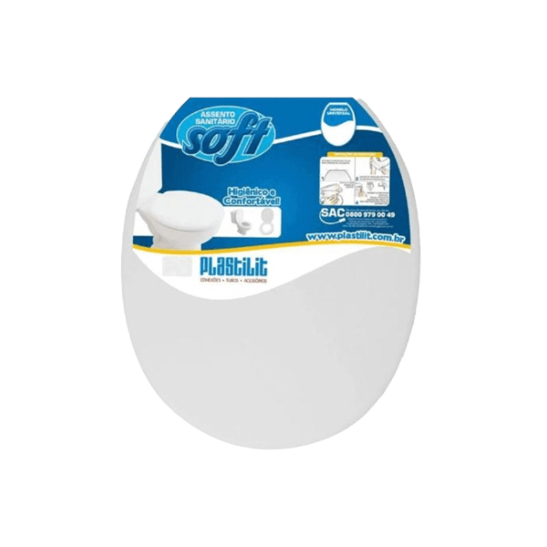 Assento Sanitário Soft Close CINZA CLARO PLASTILIT