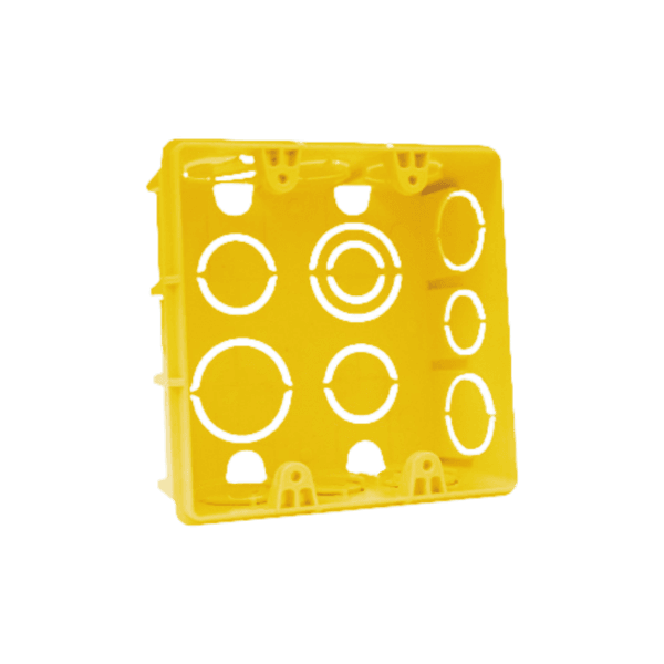 CAIXA DE LUZ 4X4 QUADRADA AMARELO - PLASTILIT