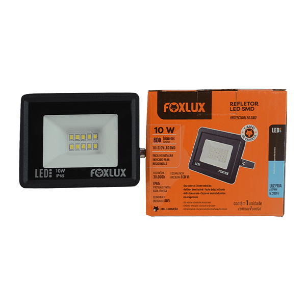REFLETOR LED BIV 10W 6.500K- 1.000LM BRANCO FRIO IP65 -