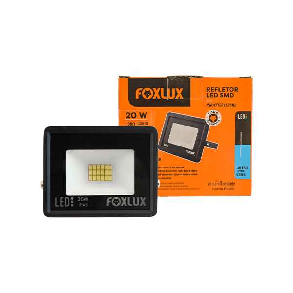 REFLETOR LED BIVOLT 20W 6.500K- 1.000LM BRANCO FRIO IP65 -