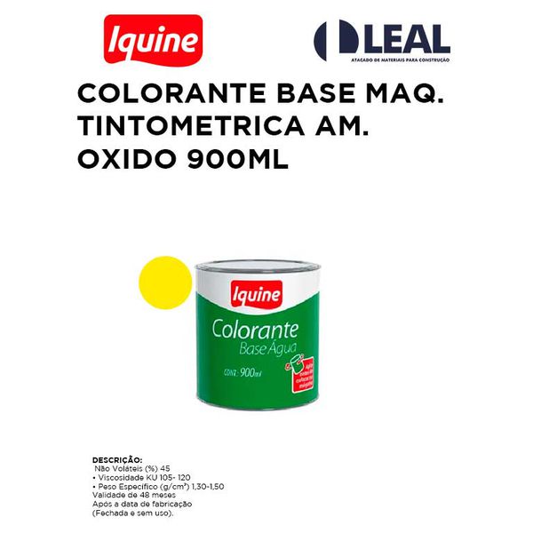 COLORANTE BASE MÁQUINA TINTOMETRICA AM. OXIDO 900ML IQUINE
