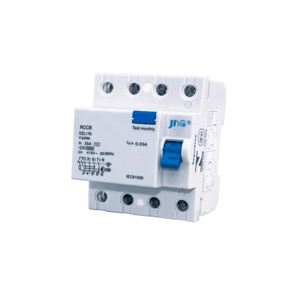 INTERRUPTOR DIFERENCIAL RESIDUAL TETRAPOLAR 25A JNG