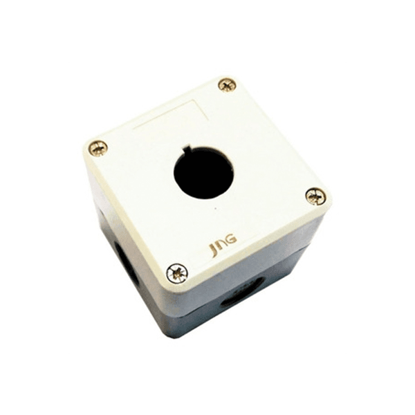 CAIXA VAZIA BOTÃO 22MM 1 FURO CINZA BMX101 JNG