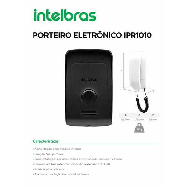 PORTEIRO ELETRÔNICO IPR1010