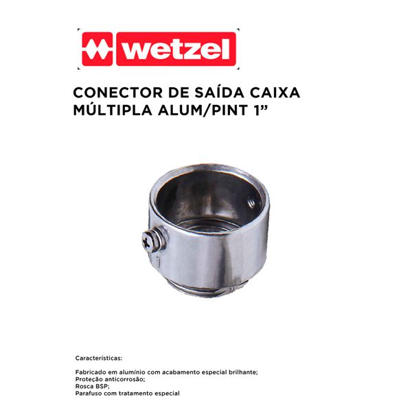CONECTOR DE SAÍDA CX MÚLTIPLO ALUMÍNIO PRATA 1