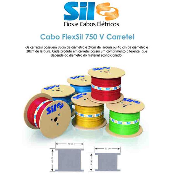 CABO FLEX 1.5MM PTO CARRETEL - SIL