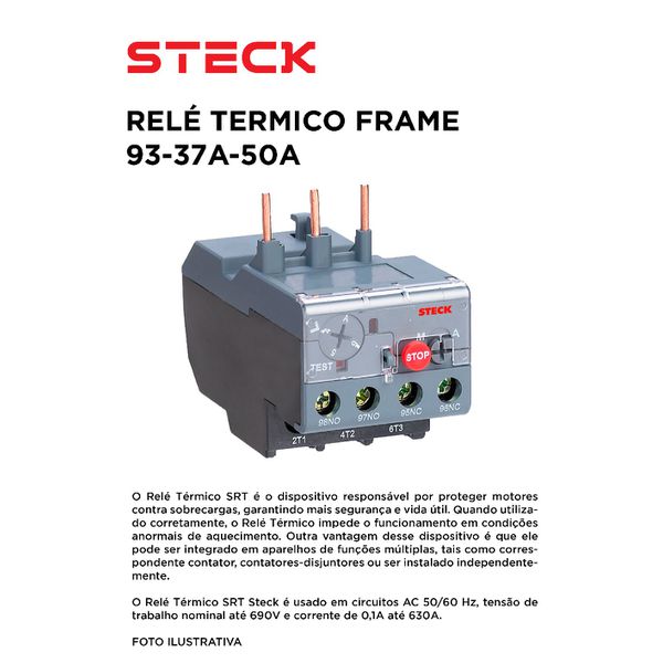 RELE TERMICO FRAME 93 - 37A - 50A STECK