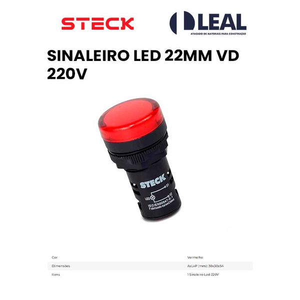 SINALEIRO SONORO LED VM 220V CA