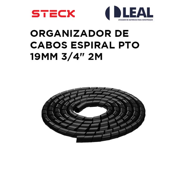 ORGANIZADOR DE CABOS ESPIRAL PTO 19MM 3/4 2M STECK