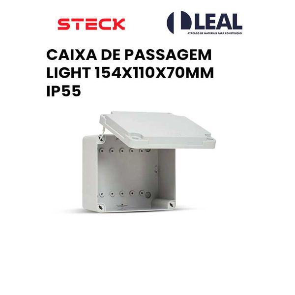 CAIXA DE PASSAGEM LIGHT 154X110X70MM IP55 (Cega)