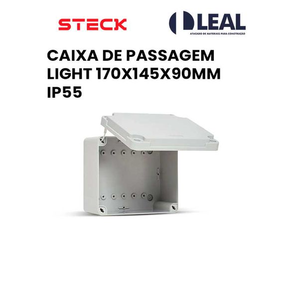 CAIXA DE PASSAGEM LIGHT 170X145X90MM IP55