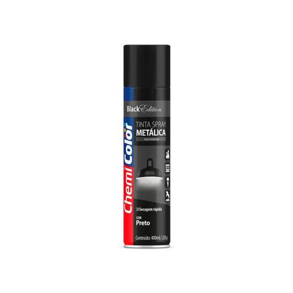 SPRAY METALICO PRETO 400ML CHEMICOLOR