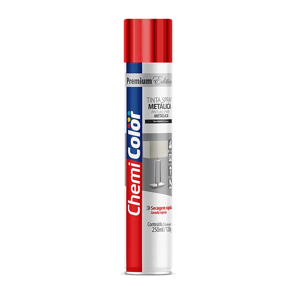 SPRAY METALICO VERMELHO 250ML CHEMICOLOR