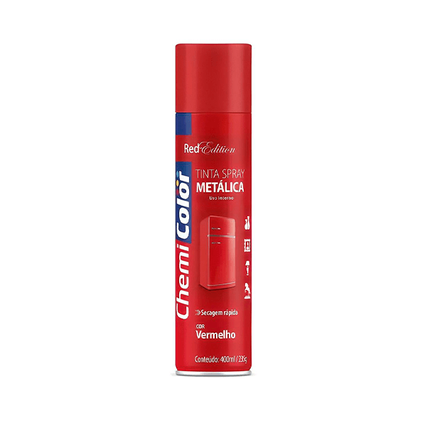 SPRAY METALICO VERMELHO 400ML CHEMICOLOR