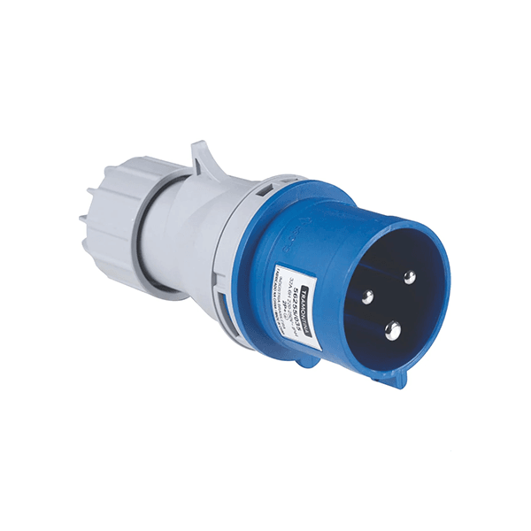 PLUGUE INDUSTRIAL 250V 32A 2P+T 6H AZUL - TRAMONTINA 