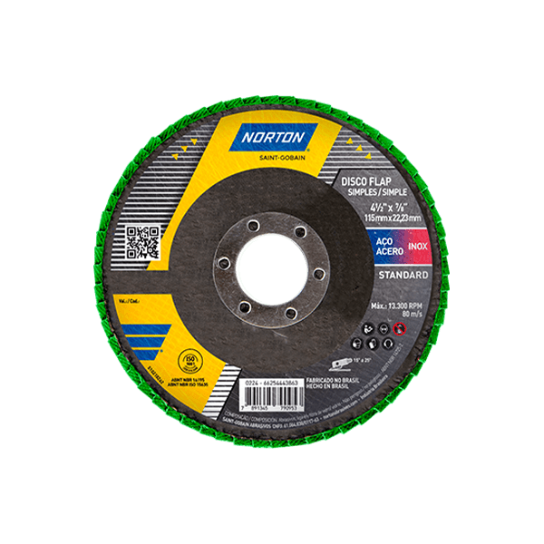 DISCO CORTE AÇO/INOX STANDARD 115X1.0 NORTON 