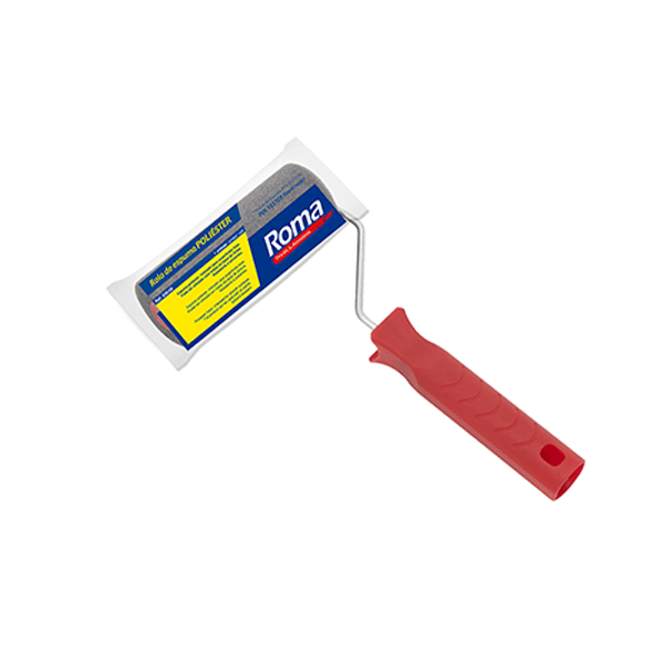 ROLO DE PINTURA POLIESTER ESPUMA CINZA C/ CABO 15CM ROMA