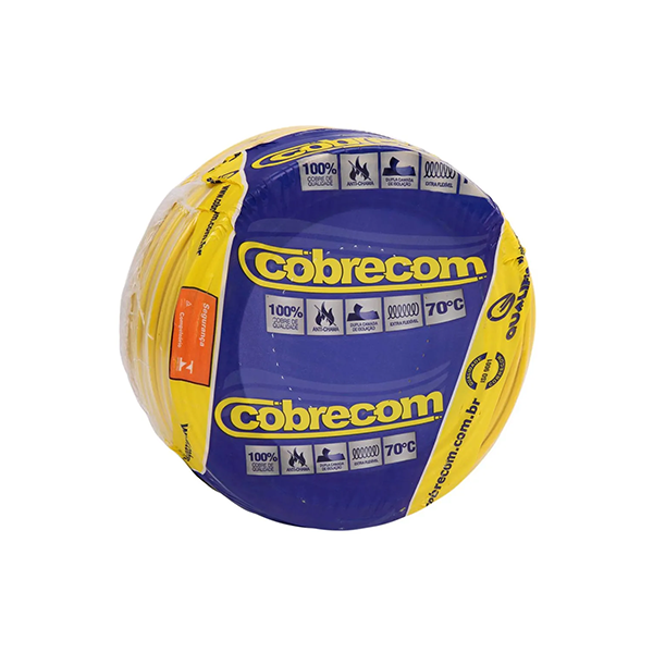 CABO FLEX 4MM AMARELO COBRECOM