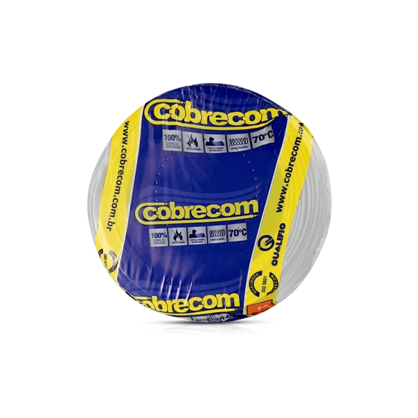 CABO FLEX 4MM BRANCO COBRECOM