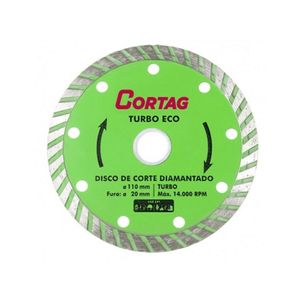 Disco de Corte Diamantado Turbo Eco 110mm - CORTAG-60598