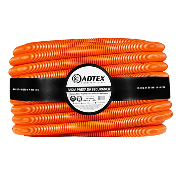 ELETRODUTO CORRUGADO LARANJA REFORÇADO 25MMX50M ADTEX