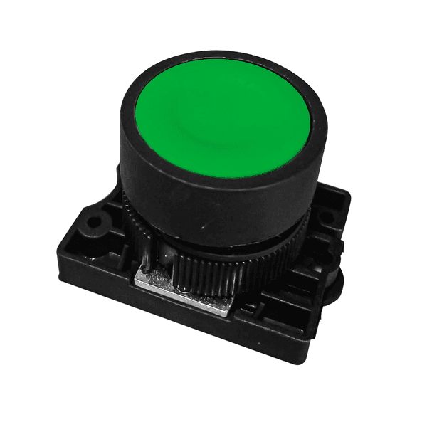 BOTÃO MONOBLOCO PULSANTE VERDE JNG