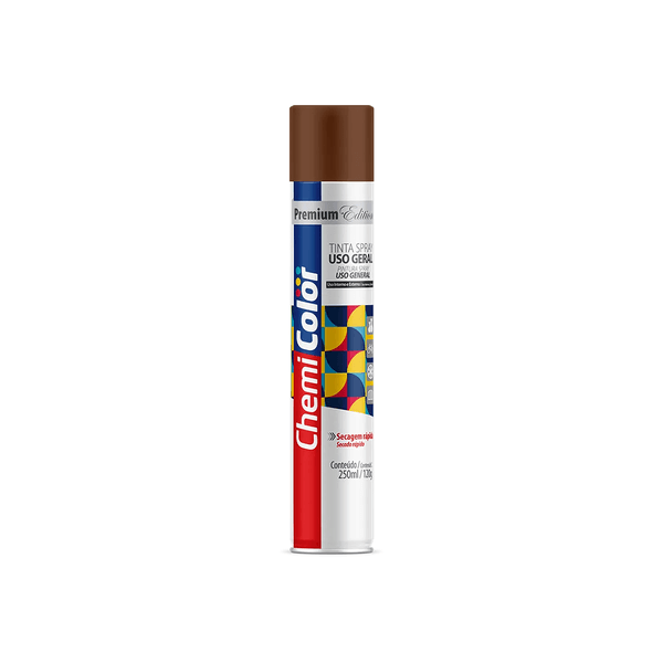 SPRAY USO GERAL MARROM 250ML CHEMICOLOR 