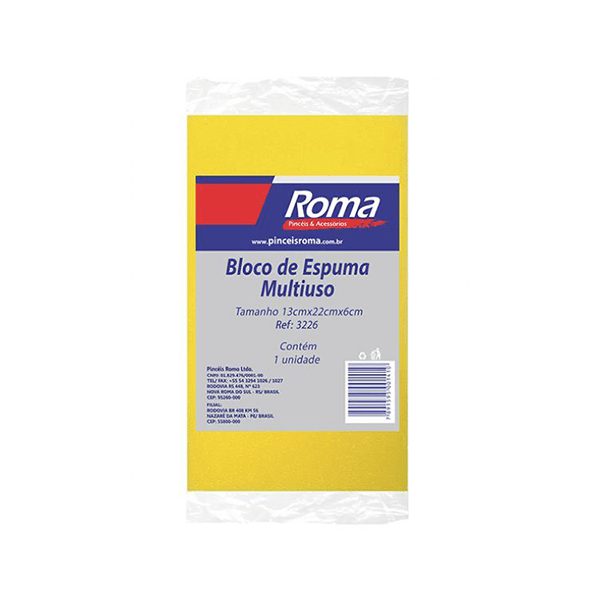 BLOCO DE ESPUMA 13X22X6 ROMA