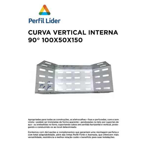 CURVA VERTICAL INTERNA 90° 100X50 