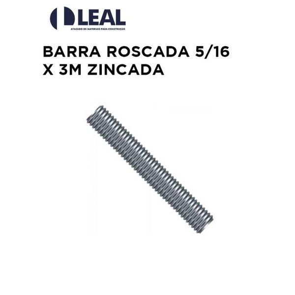 BARRA ROSCADA 5/16 X 3M ZINCADA 