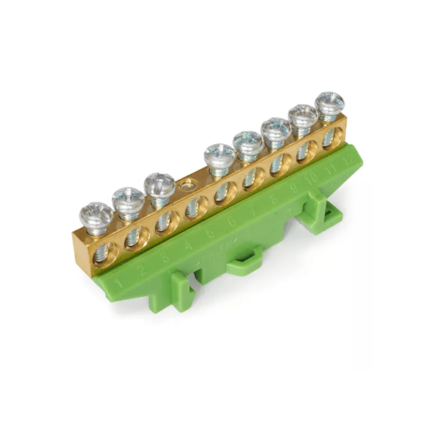 BARRAMENTO TERRA C/8 BORNES TRILHO VD WEG